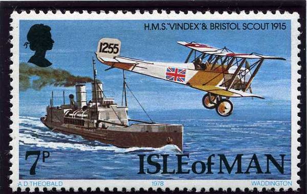 H.M.S. "Vindex" & Bristol Scout 1915