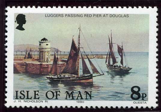 Douglas Red Pier Lighthouse (1796-1930) & Old Fishing Fleet