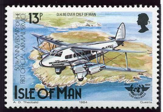 D.H.86 over Calf of Man