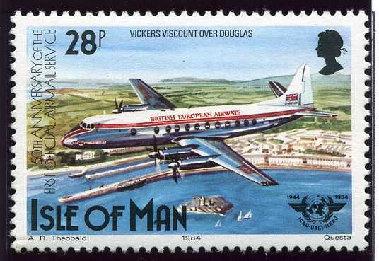 Vickers Viscount over Douglas