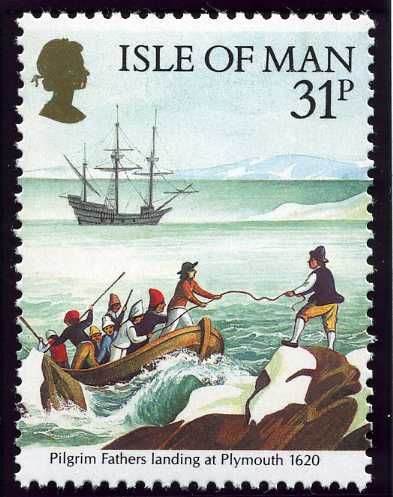 Pilgrim Fathers landing at Plymouth, 1620
