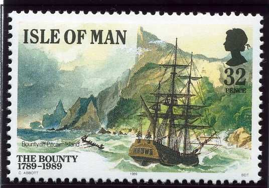 H.M.S. Bounty Anchored off Pitcairn Island