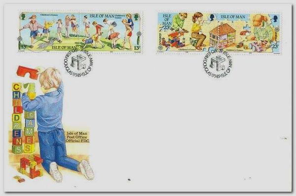 Boy building fort, girl blowing soap bubble, puzzle