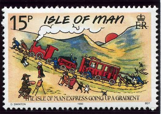 The Isle of Man Express Going Up a Gradient