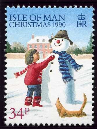 Boy with Snowman (value in red)