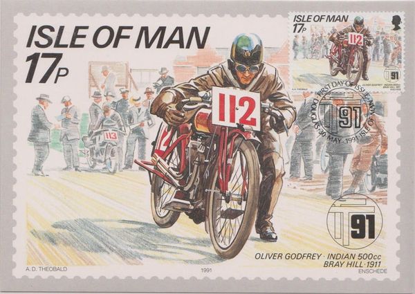 Oliver Godfrey, Indian 500cc. Bray Hill, 1911