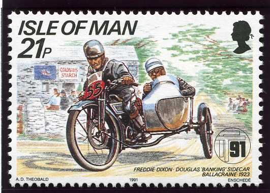 Freddie Dixon, Douglas banking sidecar, Ballacraine, 1923