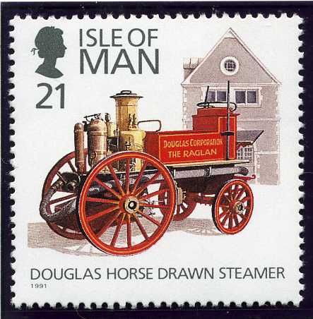 Horse-drawn steamer, Douglas, 1909