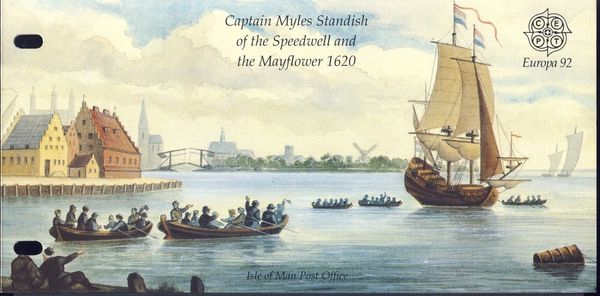 The Pilgrim Fathers embarking at Delfshaven, 1620