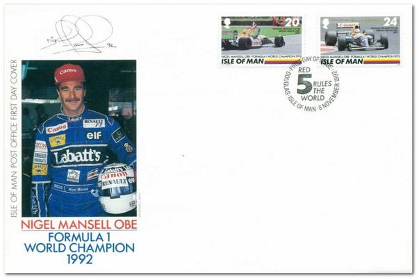 Nigel Mansell on Lap of Honour, British Grand Prix, 1992