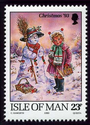 Girl and Snowman