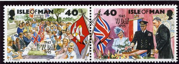British Flag, Queen Elizabeth and King George VI