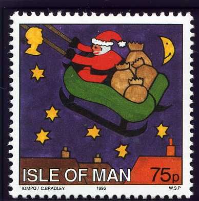 Father Christmas in a Sleigh by Claire Bradley