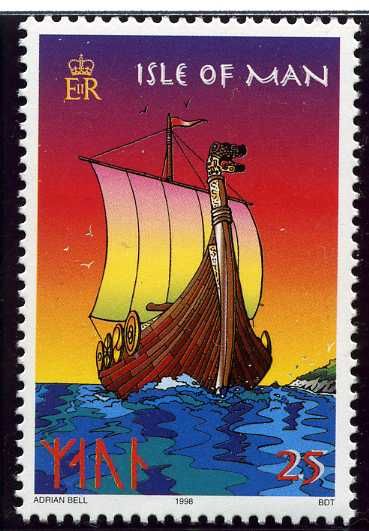 Viking Longship under full Sail