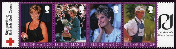 Princess Diana Wearing a Blue Jacket, July 1993