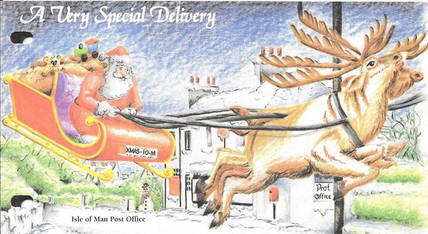 Father Christmas passing through Baldrine Village