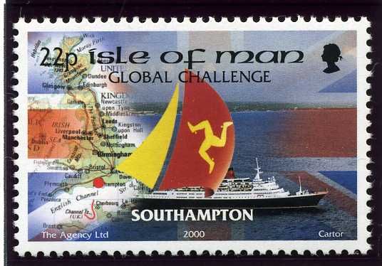 Southhampton: Map of Great Britain, Union Jack, Liner