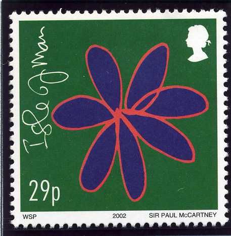 Purple Flower on a Green Background