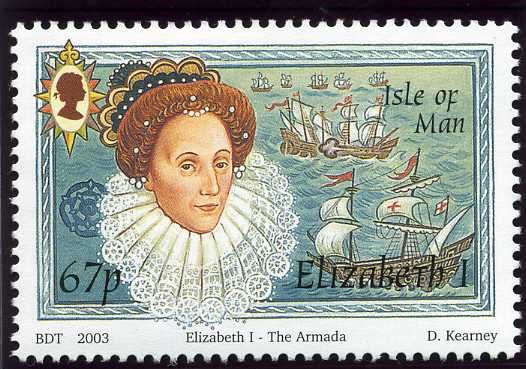 Queen Elizabeth I and Ships of the Spanish Armada