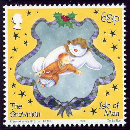 Boy flying with the Snowman