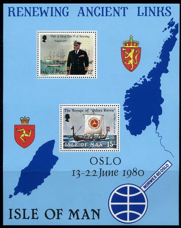 King Olav V, wiking boat (IM 156 + IM 172)