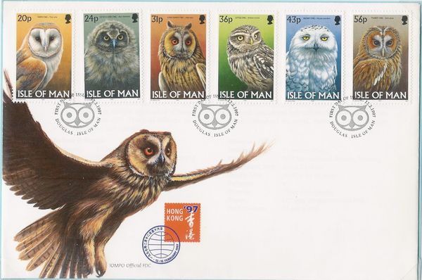 Long-eared Owl, Little Owl, Snowy Owl, Tawny Owl (bklt pane)