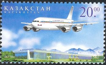 Ilyushin IL-86 Air Liner over Almaty Airport
