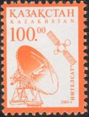 Dish Antenna and "Intelsat" Satellite