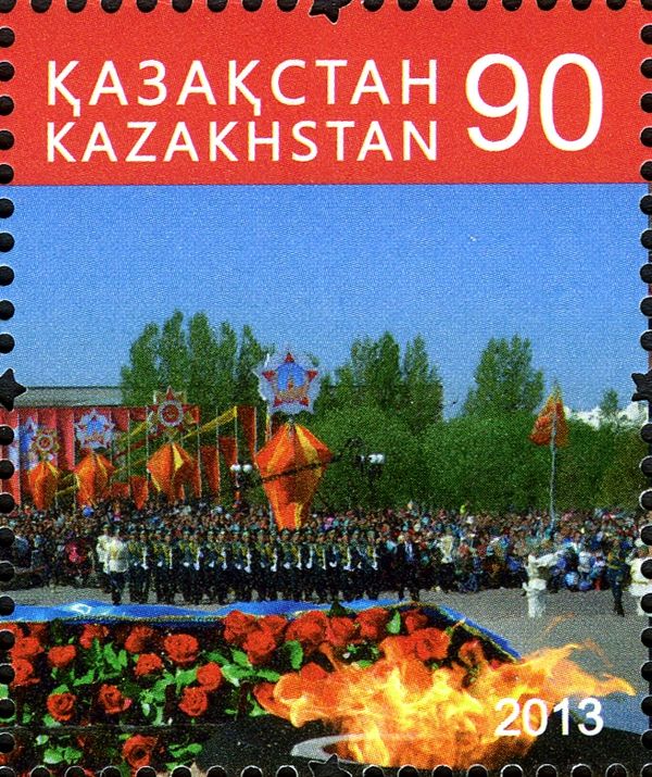 President Nazarbayev Laying Wreath at Eternal Flame Memorial