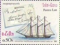 “MONTREAL” Handstamp on Letter to Quebec and Schooner