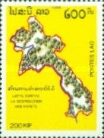 Map with the forests of Laos