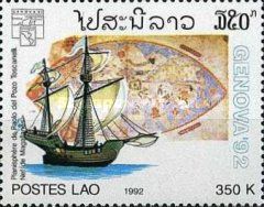 Ship by Magalhaes,map of Paolo del Ponzo Toscanelli