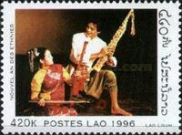 Woman and man with musical instruments