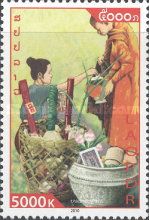 Donation of rice to monks
