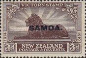 Overprinted in Blue