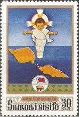 Jesus Child over islands map