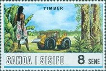 Tractor in clearing