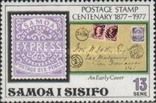 Samoan stamps and cover from 1881