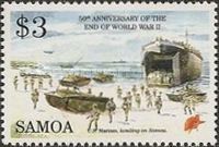 US Marines landing on Samoan beach