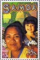 Woman, girl and flowers