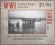 New Zealand troops landing in Samoa
