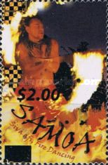 Samoan Fire Dancing (surcharged)