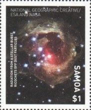 Radiation from a Stellar Burst