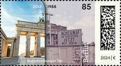 Brandenburg Gate 1988 and 2014