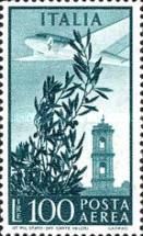 Olive Tree, Airplane and Tower of Campidoglio