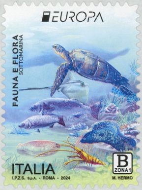 Sea Life Under Water including Turtle