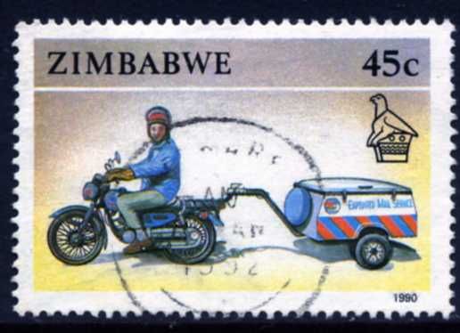 Mail Motorcycle and Trailer
