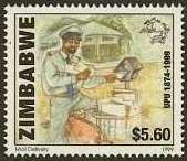 Postman delivering mail