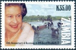 Queen Elizabeth II and country views