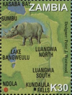 Black Rhinoceros (Diceros bicornis), Map